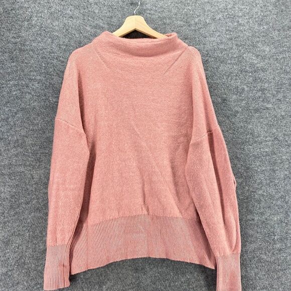 Ava & Viv Sweater Pullover Women 1X Plus Pink Knit Crew Neck Long Sleeve Casual - Picture 3 of 9